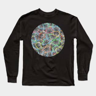 Pop Art | Rainbow Psychedelic Florals Top Long Sleeve T-Shirt